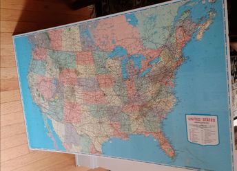 FREE, US map laminated