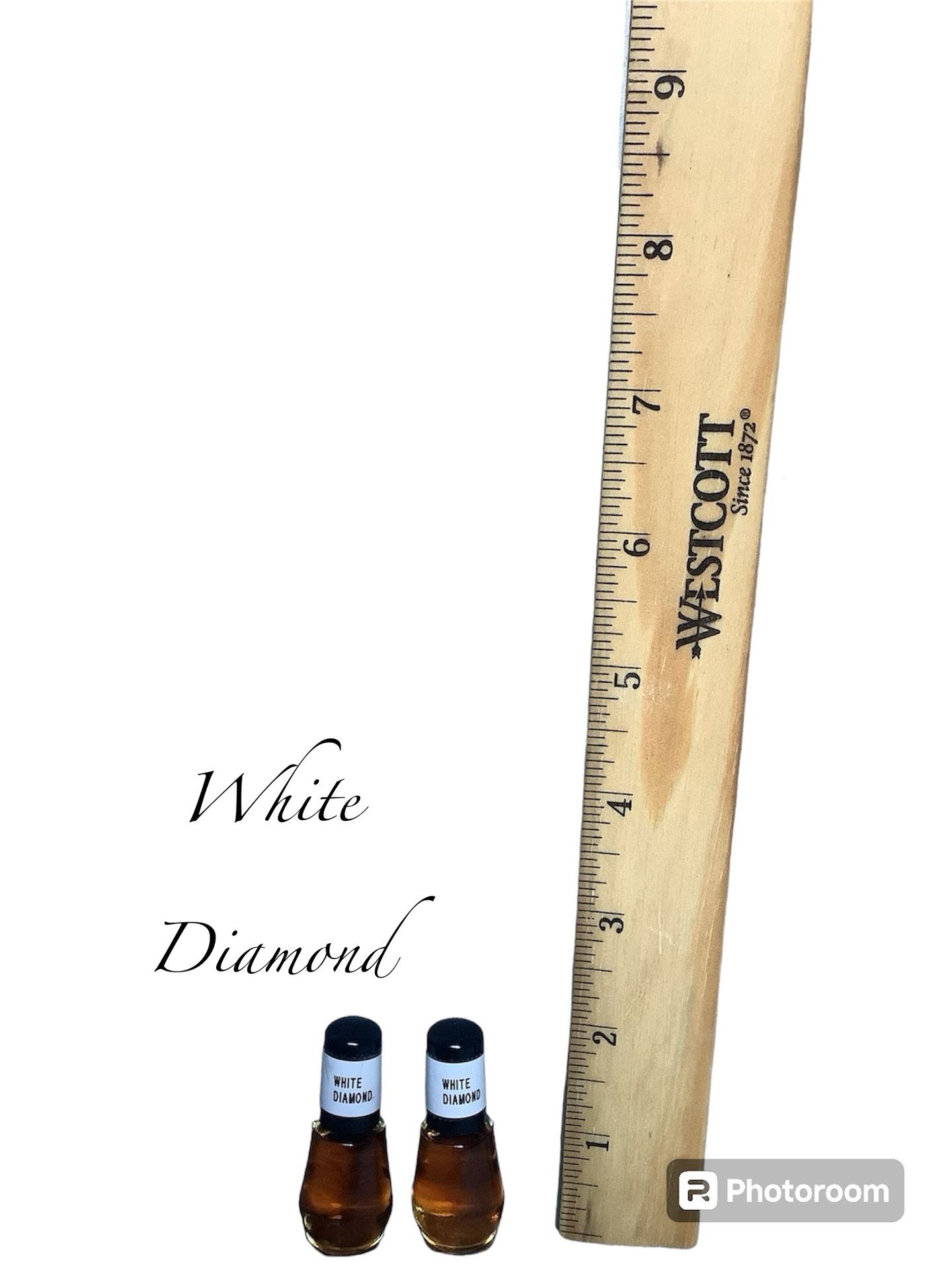 White Diamond (W) Body Oil Thick & Concentrated Fragrance (2) Dram Bottles