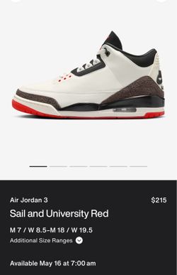 Size 11.5 Air Jordan 3 worlds best pre released actual release day May 16th