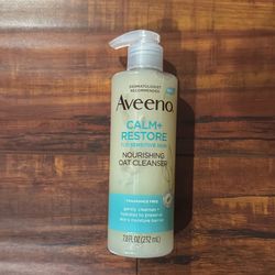 Aveeno CALM And RESTORE Nourishing Oat Cleanser: F9r Sensitive Skin; Fragrance Free 7.8 oz