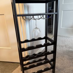 Dark Brown Mini Wine Stand 