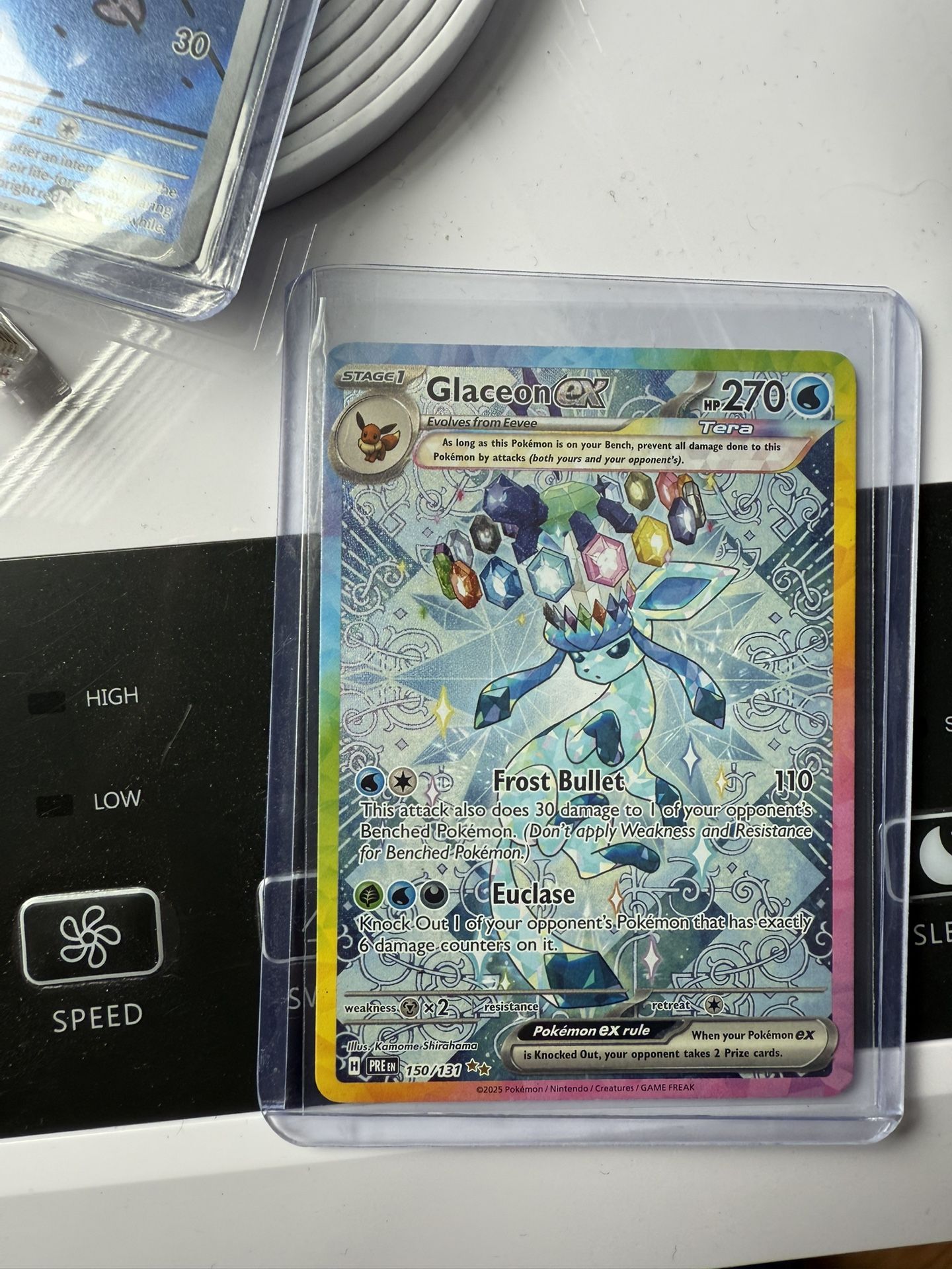 Pokemon Prismatic Evolutions Glaceon EX 150/131