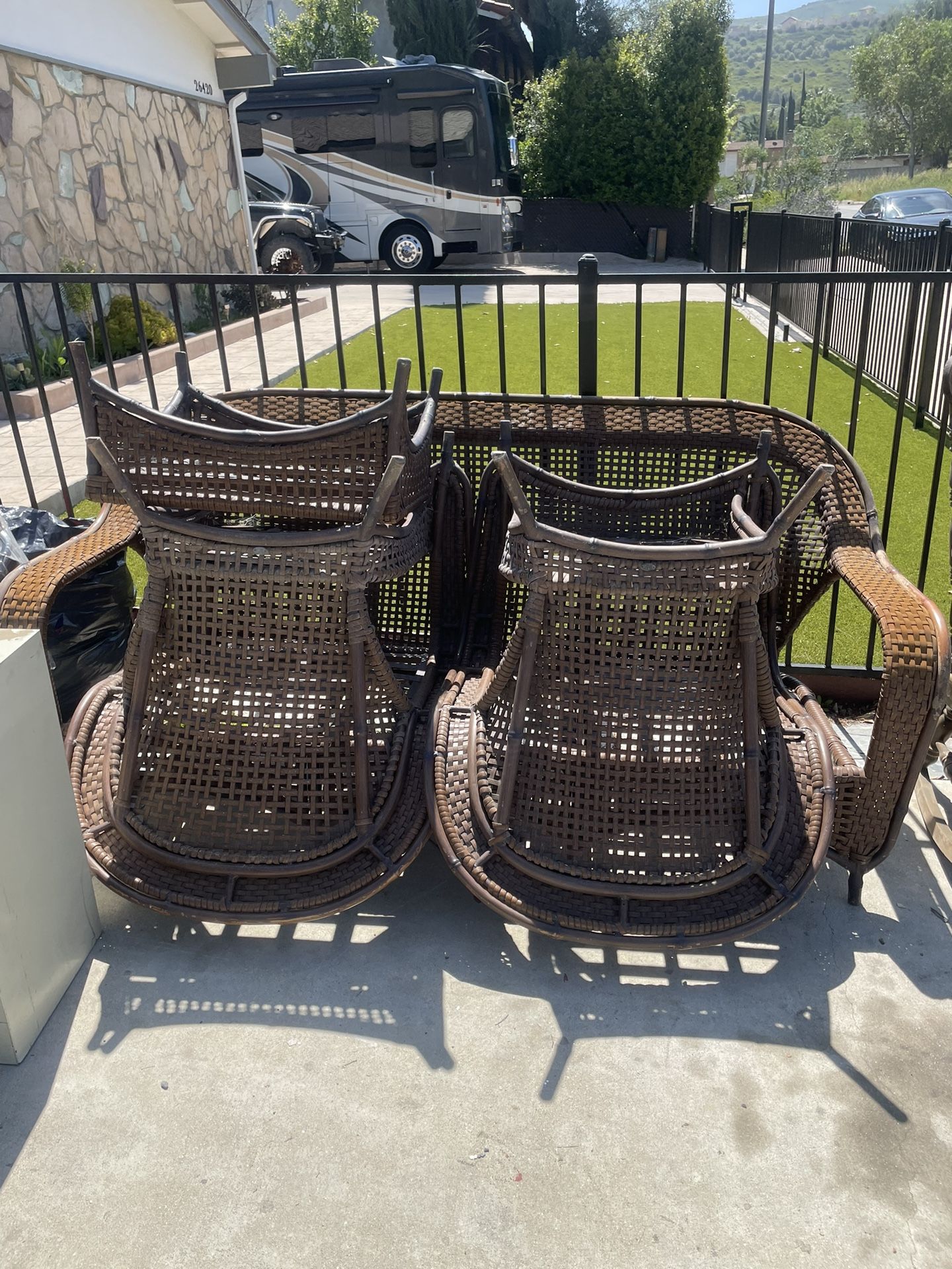 Wicker Patio Furniture Set 