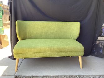 Lime Green Mid-Century Settee