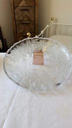 Decorative Glass Platter 15” round