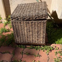 Small Wicker Chair With Storage