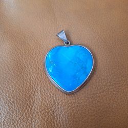 Turquoise Bisbee Sterling Silver Heart