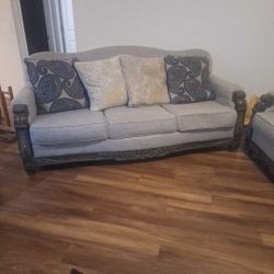 Beautiful Ashley Furniture Couch And Matching Love Seat 