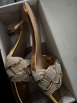 Gold Rhinestone Heels