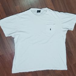 Polo Ralph Lauren White Crewneck Classic Jersey Pocket T-Shirt Men’s L