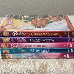 Lot of 5 Barbie DVD Movies