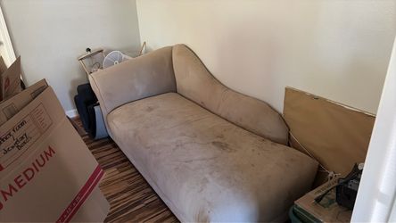 FREE Beige Fabric Chaise Lounge Sofa