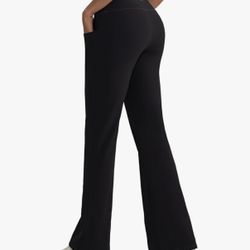 ALONG FIT Flare Leggings with Pocket Bootcut Yoga Pants for Women High Waist Flare Pants Workout Leggings for Yoga GMY Casual