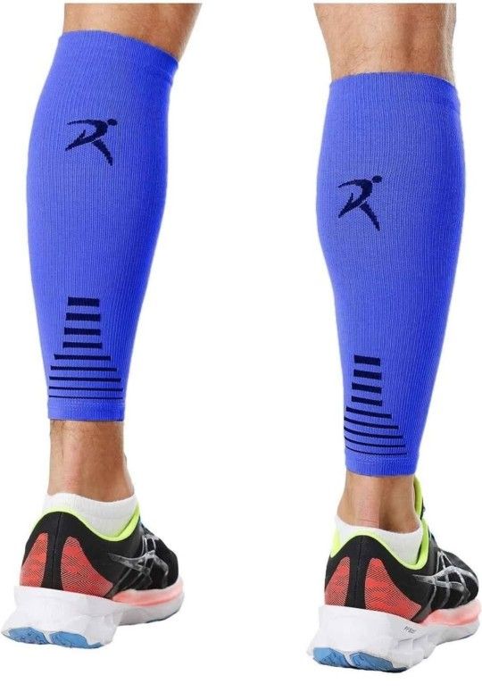 NEW! Rymora Calf Compression Sleeves (Blue - Size Large)