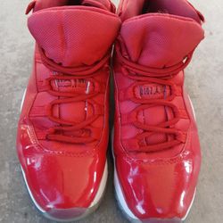 Red Vinyl High Top Nike Air Jordan ....size 8.5