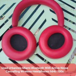Used Urbanista Miami Bluetooth With Active Noise Cancelling Wireless Headphones h64c 100s