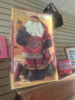 Decorative Standing Santa Figure in Box