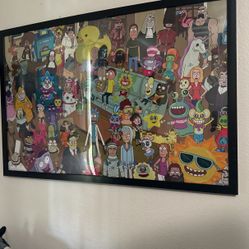 Rick And Morty poster framed