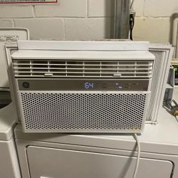 GE 8000 BTU window air conditioner Smart Electric with digital display and eco mode.