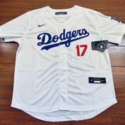 Nike Kids Youth L LA Dodgers Ohtani #17 Home Jersey NWT Embroidered