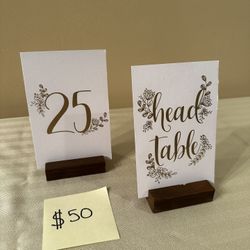 Table Numbers & Head Table Signs