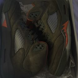 jordan 5 olive green