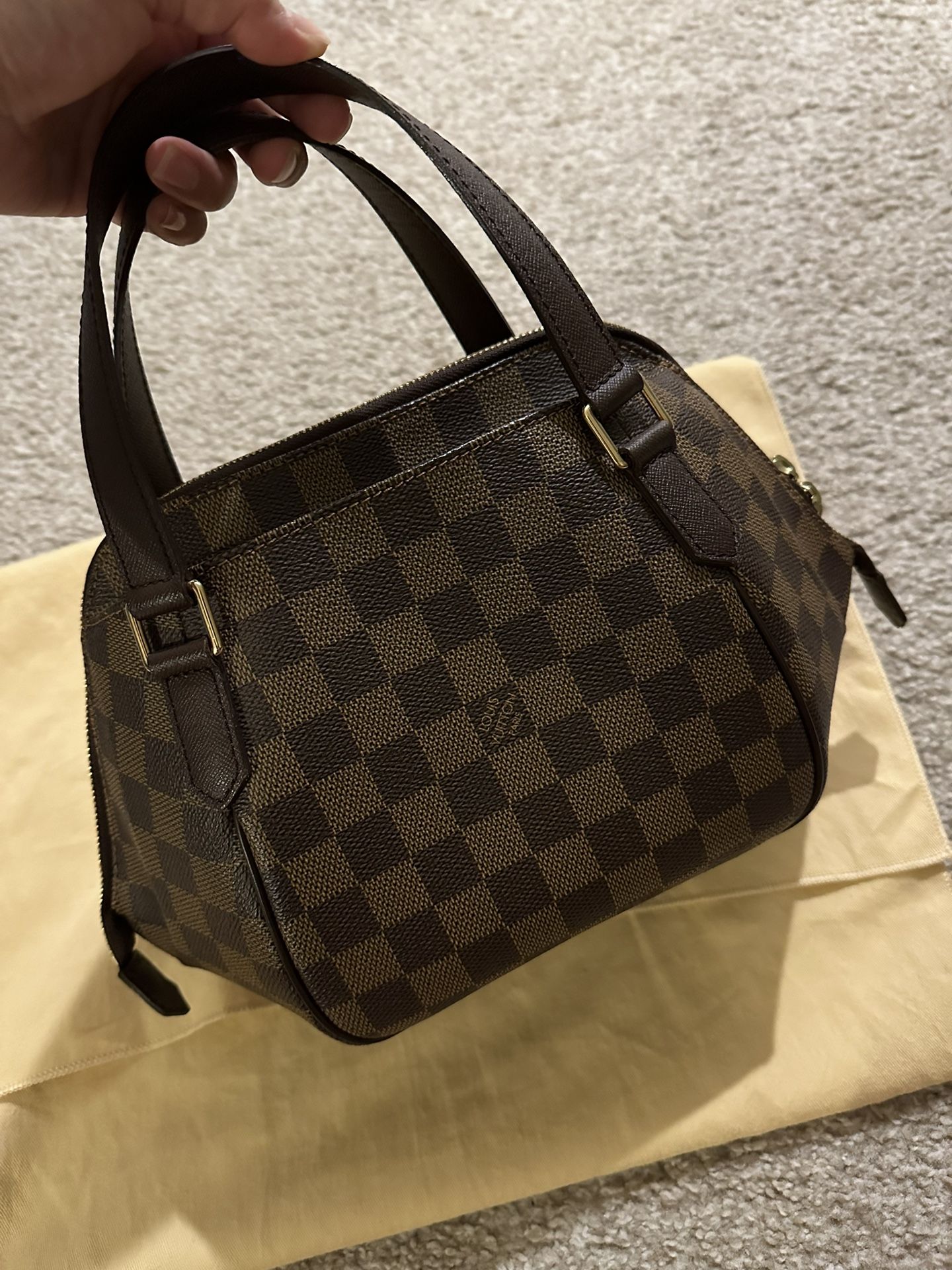 Like New Louis Vuitton Damier Ebene Belem PM Handheld Bag