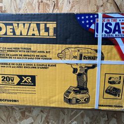20V Dewalt XR 1/2” High Torque Impact Wrench 
