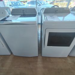 FEBRUARY SALE! GE Profile 4.5 cu. ft. Capacity Top Load Washer with SmartDispense Technology / GE Profile 7.4 cu. ft. Capacity Smart Front Load Dryer