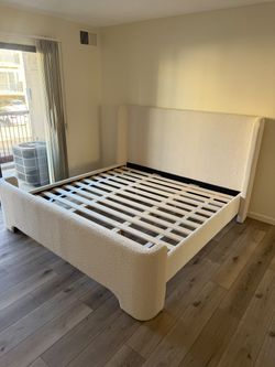 Arhaus-Inspired Bed | Wingback Frame | Performance Fabric