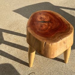 Wooden Stump Stool