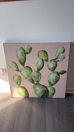 Large Cactus Canvas Wall Art