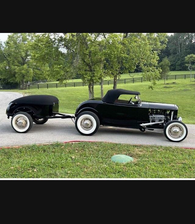 1932 Ford Hi-Boy Roadster With 1936 Matched trailer