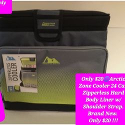 $20🌐 Cooler 24 Can Zipperless Hard Body Liner w/Shoulder Strap. Brand New. Only $20 !!!