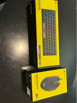 Corsair gaming keyboard and mouse