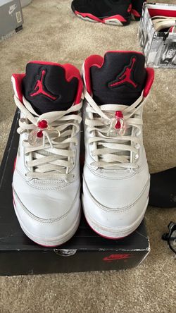 fire red air jordan 5s