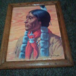 Native American Indian Chief Painting