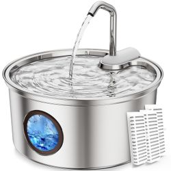 Brand New Cat Water Fountain Stainless Steel - 108oz