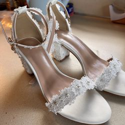 Pearl And Floral Heels 