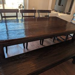 Dining Room Table And Chairs With Bench 