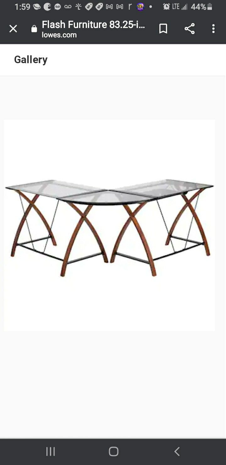 Zline Contemporary Wood And Glass Desk,Chair And File Cabinet