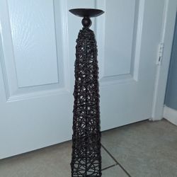 Wood Woven Candle Holder Decor