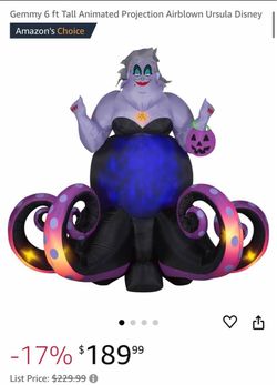 6 feet tall Air Blown Ursula Disney