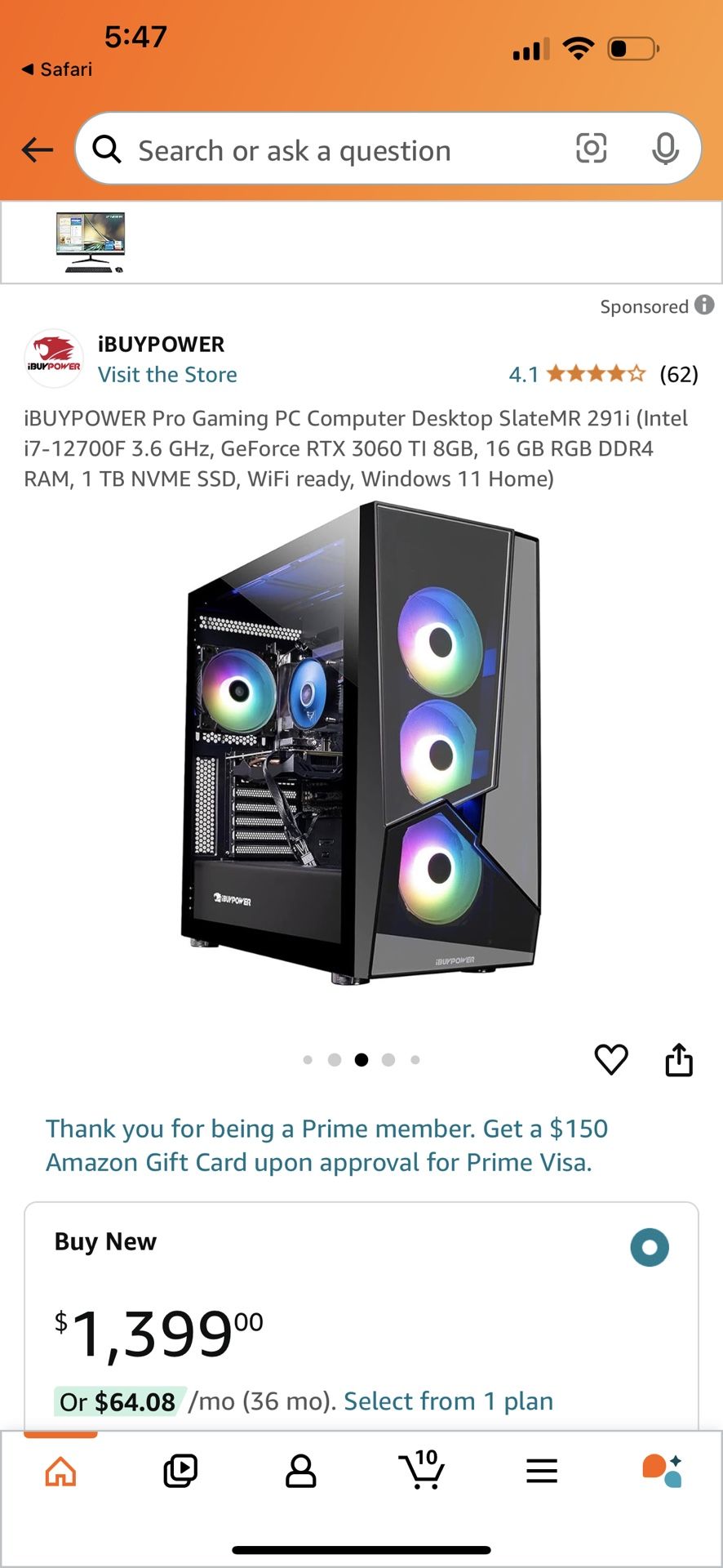 iBUYPOWER Pro Gaming PC Computer 