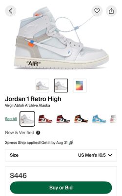 Jordan 1 High Virgil Abloh Alaska