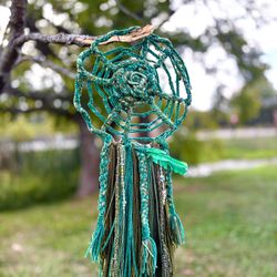 Large 14 Inch Green Dreamcatcher 