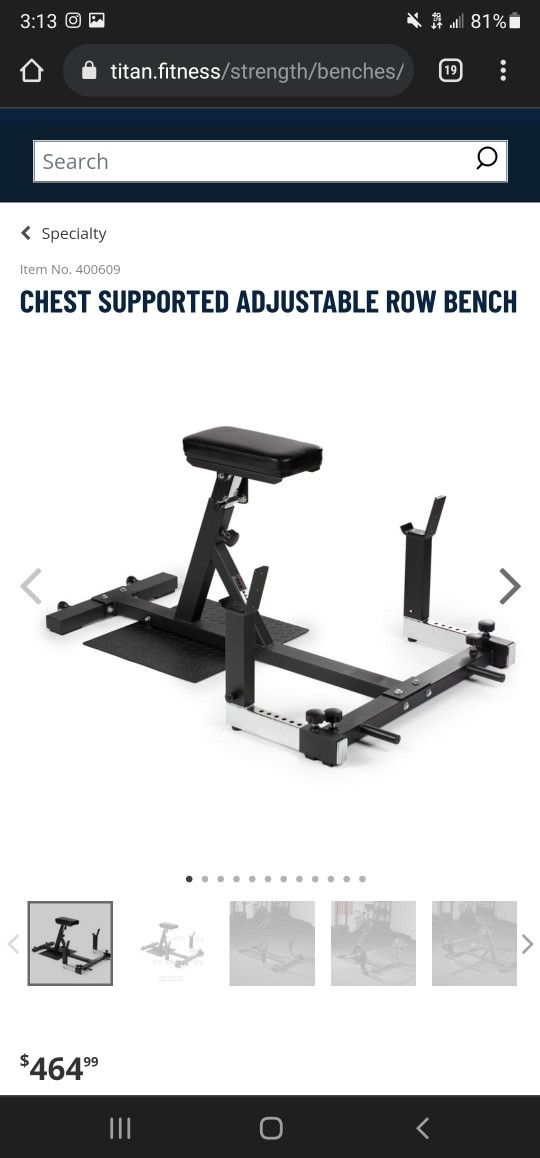 Titan Supported Row Back Machine