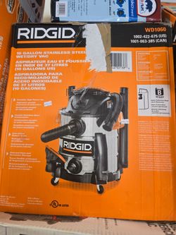 RIDGID WD1060 10-Gallon Stainless Steel Wet/Dry Vac