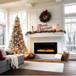 40 inch Wall-Insert Electric Fireplace with Color Flame
