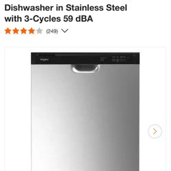 Whirlpool Dishwasher Model # WDF332PAMS